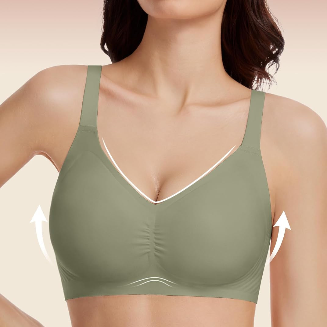 HBselect Jelly Bras for Women Seamless Push Up Wireless Tshirts Bralettes