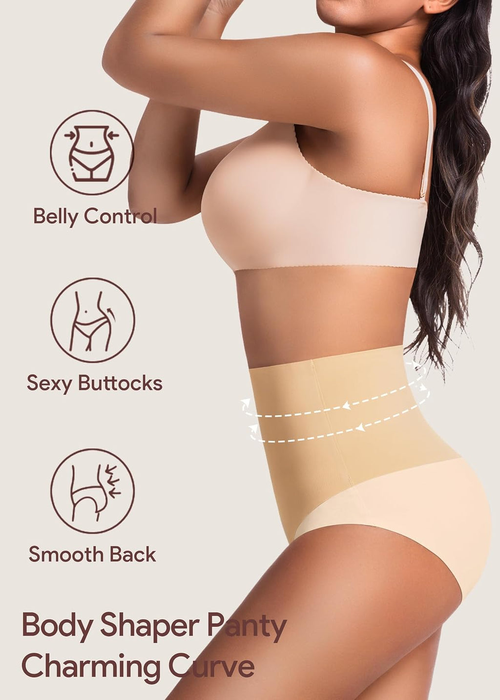 HBselect Tummy Control Shapewear for Women High Waisted Body Shaper Briefs