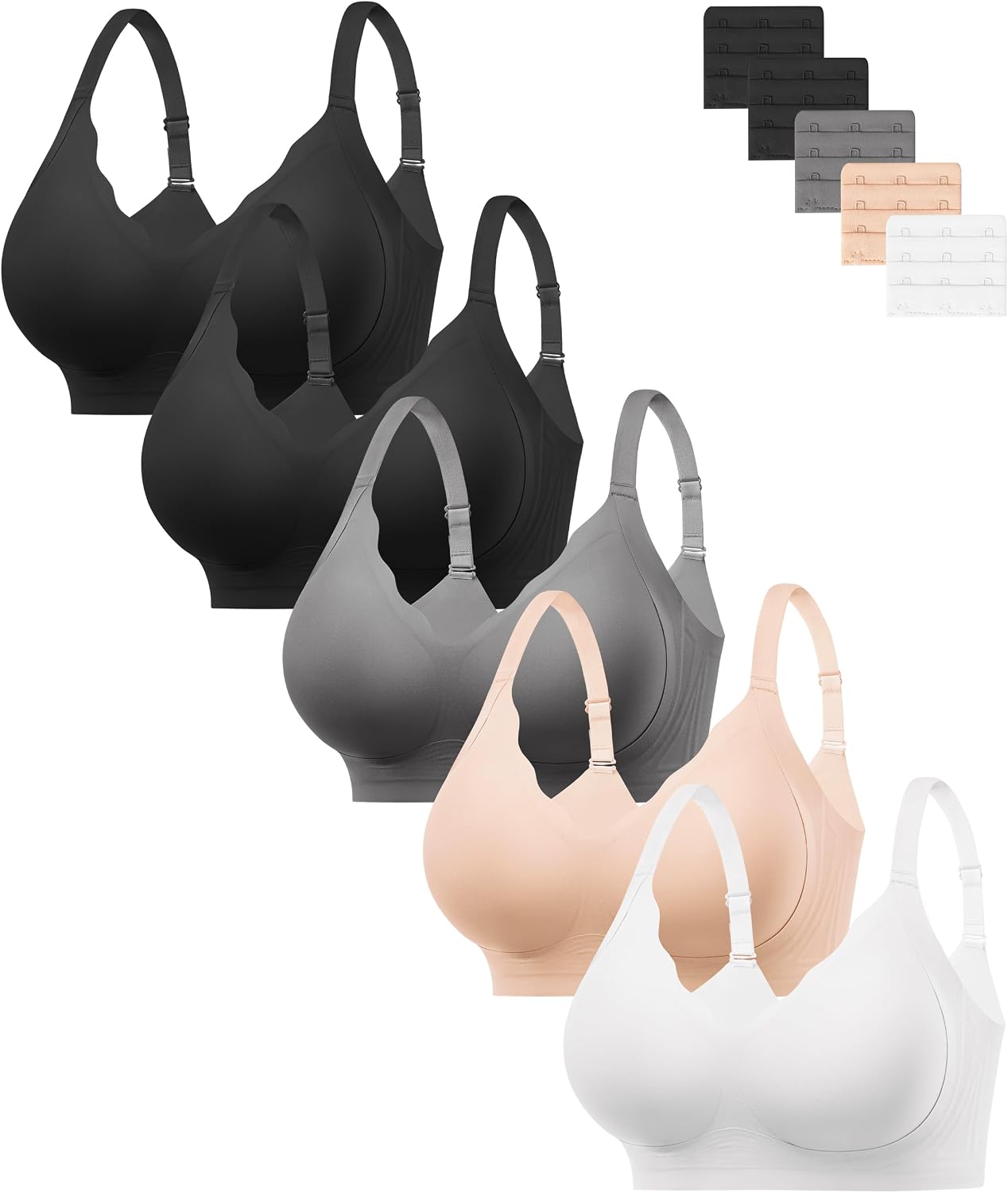 HBselect Jelly Bras for Women Seamless Wireless Full Coverage Tshirt Bras