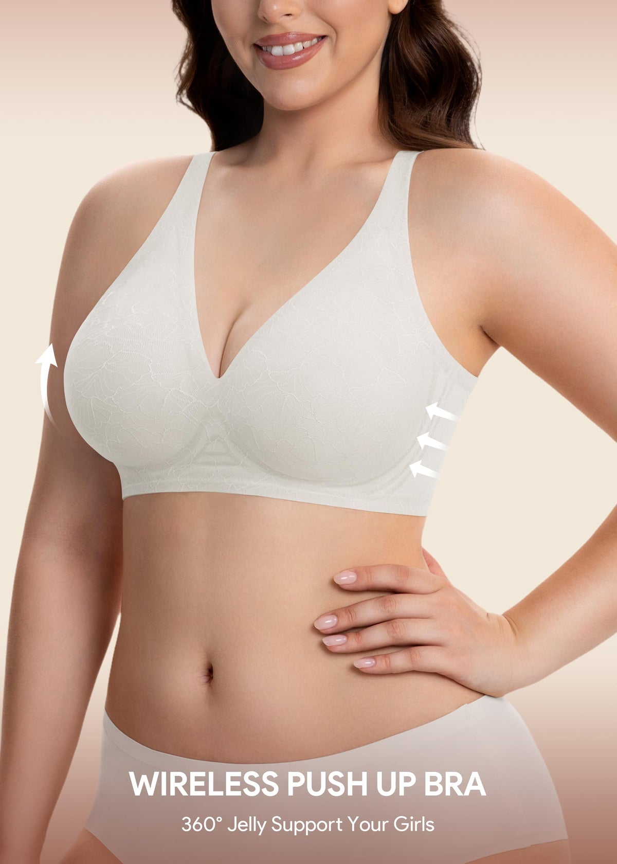 HBselect Jelly Bras for Women Wireless Seamless Comfort Full Coverage Bra