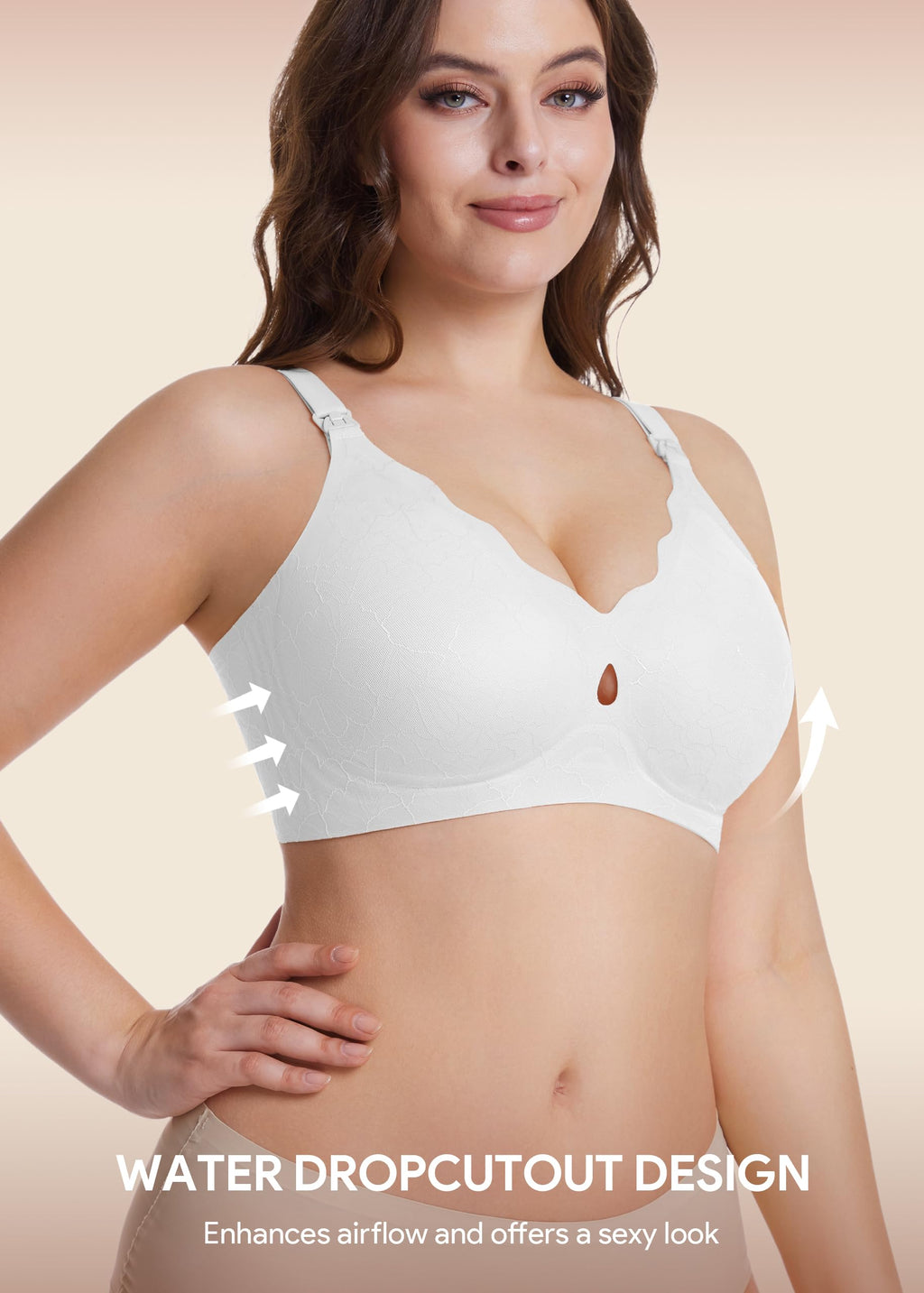 HBselect Nursing Bras for Breastfeeding 3 Pack Women Maternity Jelly Bras