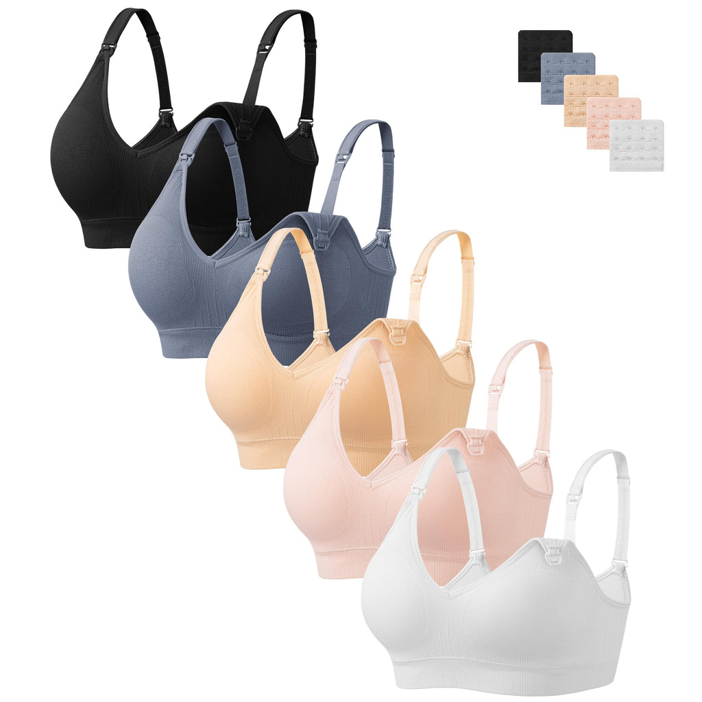 HBselect Nursing Bras for Breastfeeding 5Pack Women Maternity Bras
