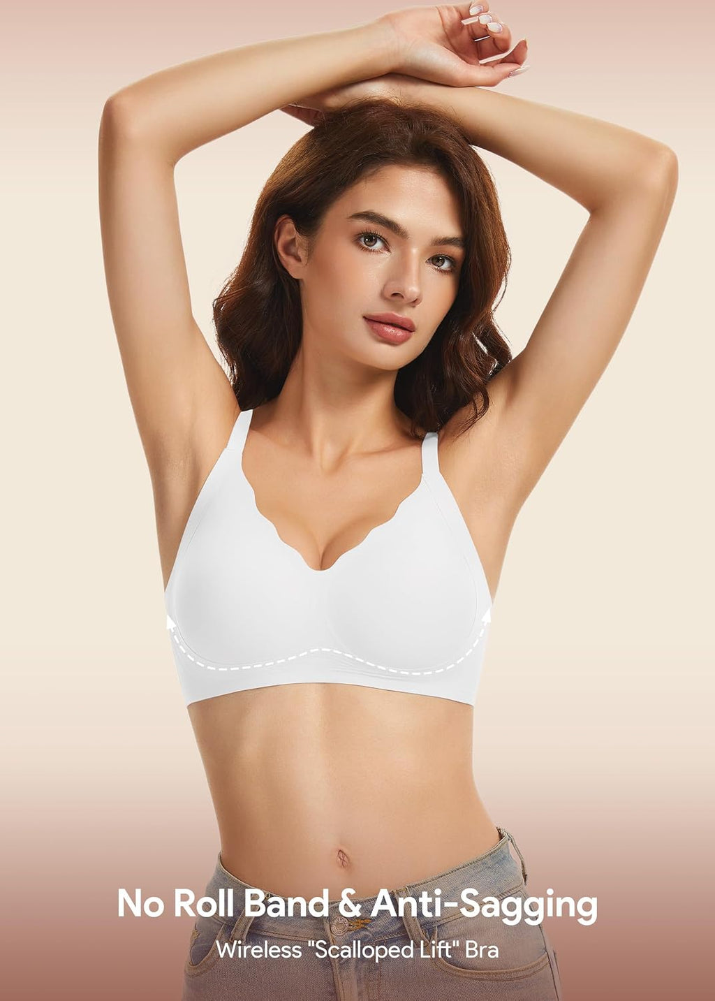 HBselect Jelly Bras for Women Seamless Wireless Full Coverage Tshirt Bras