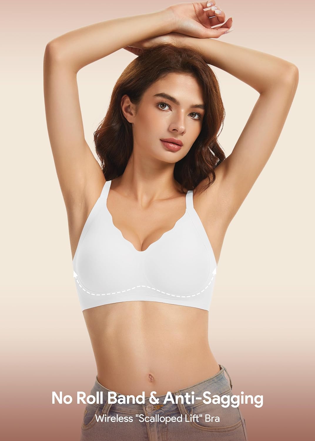 HBselect Jelly Bras for Women Seamless Wireless Full Coverage Tshirt Bras