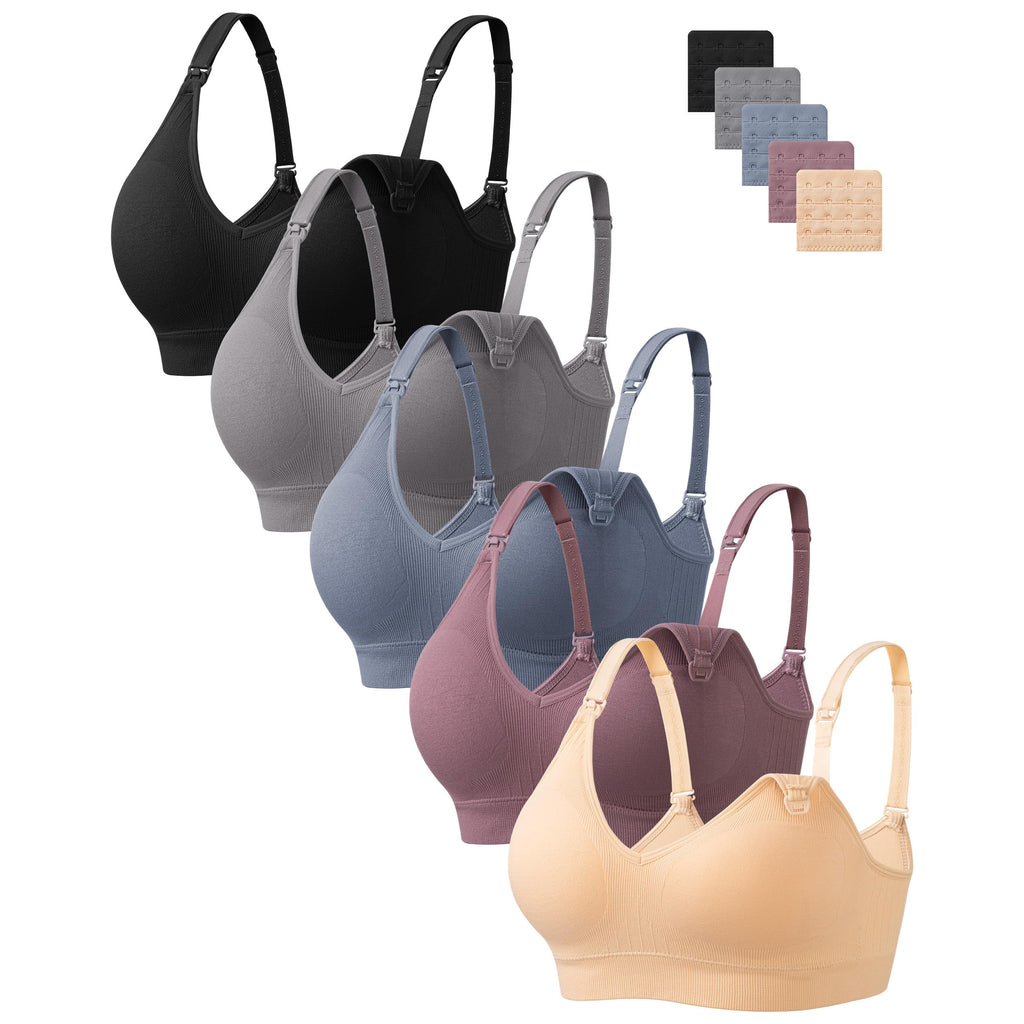 HBselect Nursing Bras for Breastfeeding 5Pack Women Maternity Bras