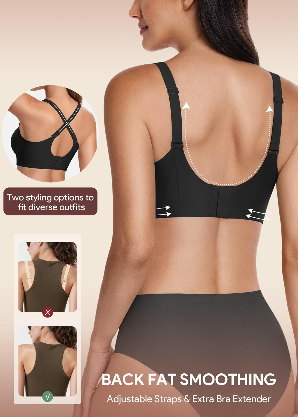 HBselect Jelly Bras for Women Wireless Seamless Comfort Full Coverage Bra