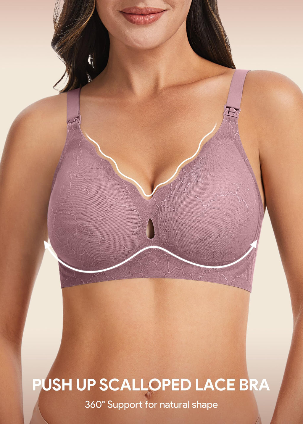 HBselect Nursing Bras for Breastfeeding 3 Pack Women Maternity Jelly Bras