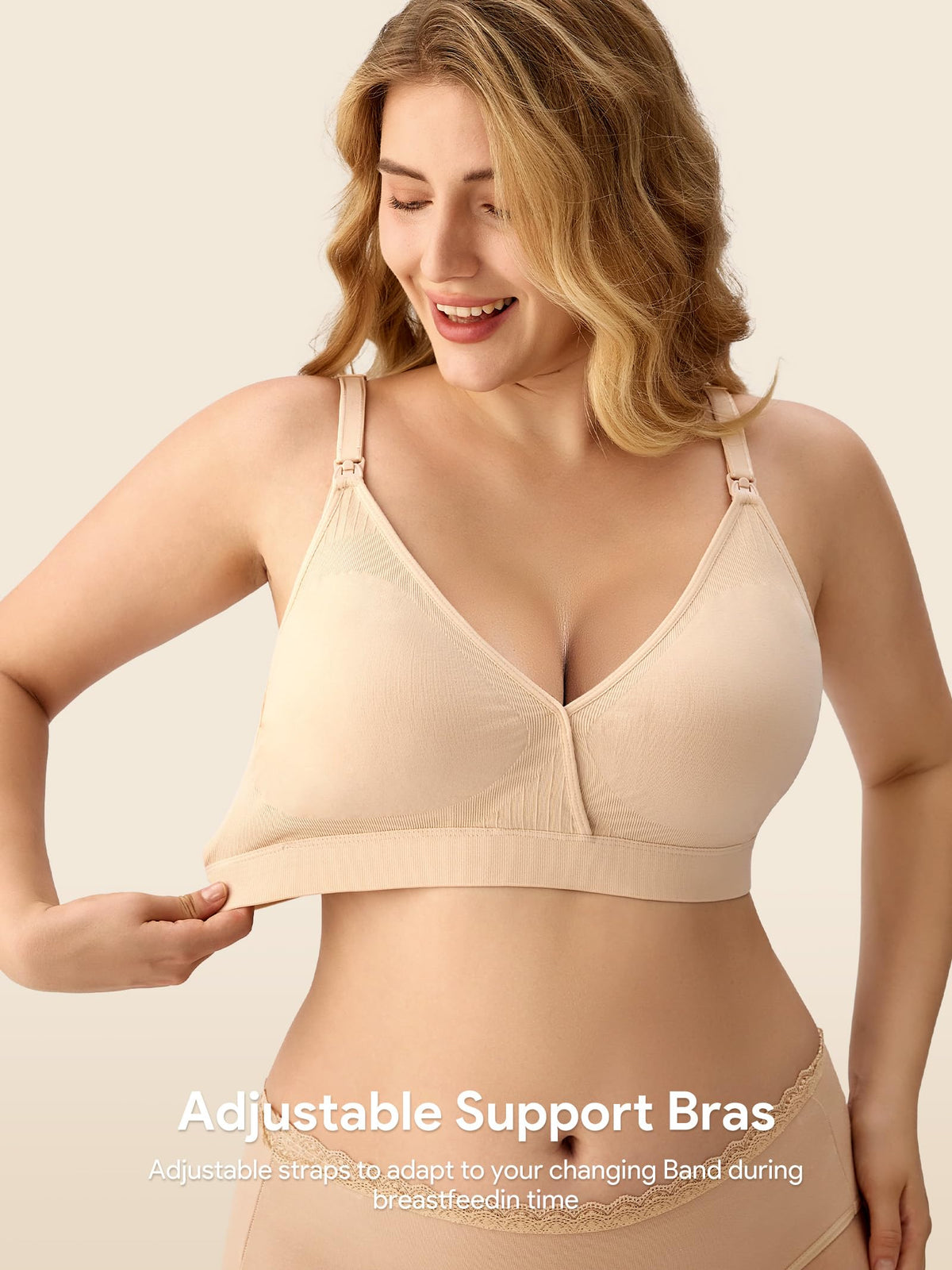 HBselect Nursing Bras for Breastfeeding, Seamless Maternity Bra Wireless