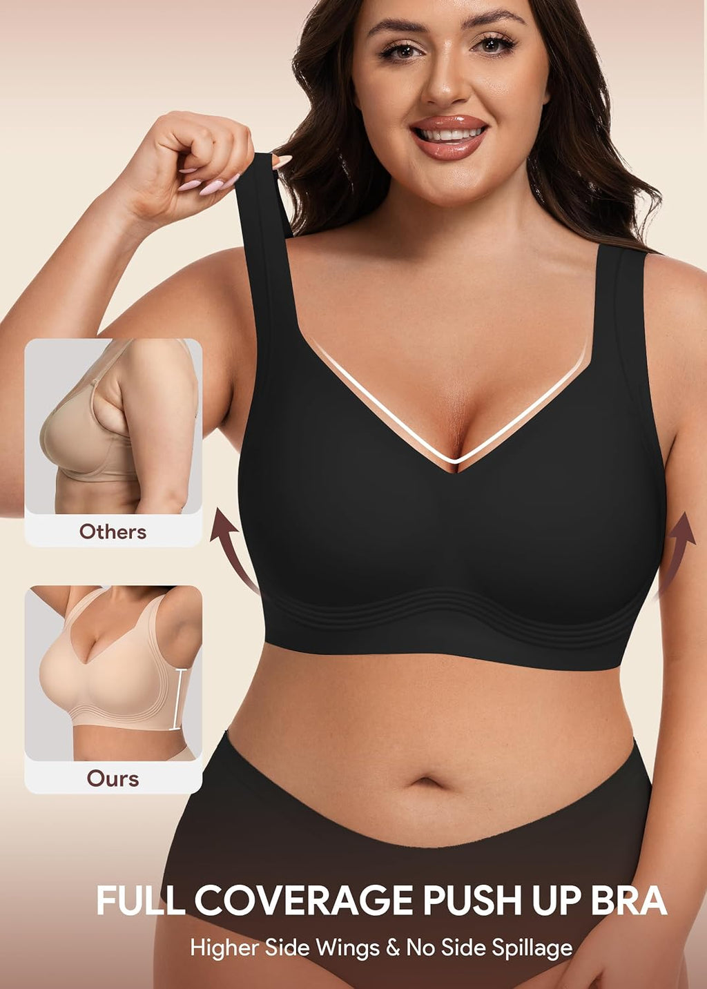 HBselect Jelly Bras for Women Plus Size Pullover Wireless Full Coverage Bra