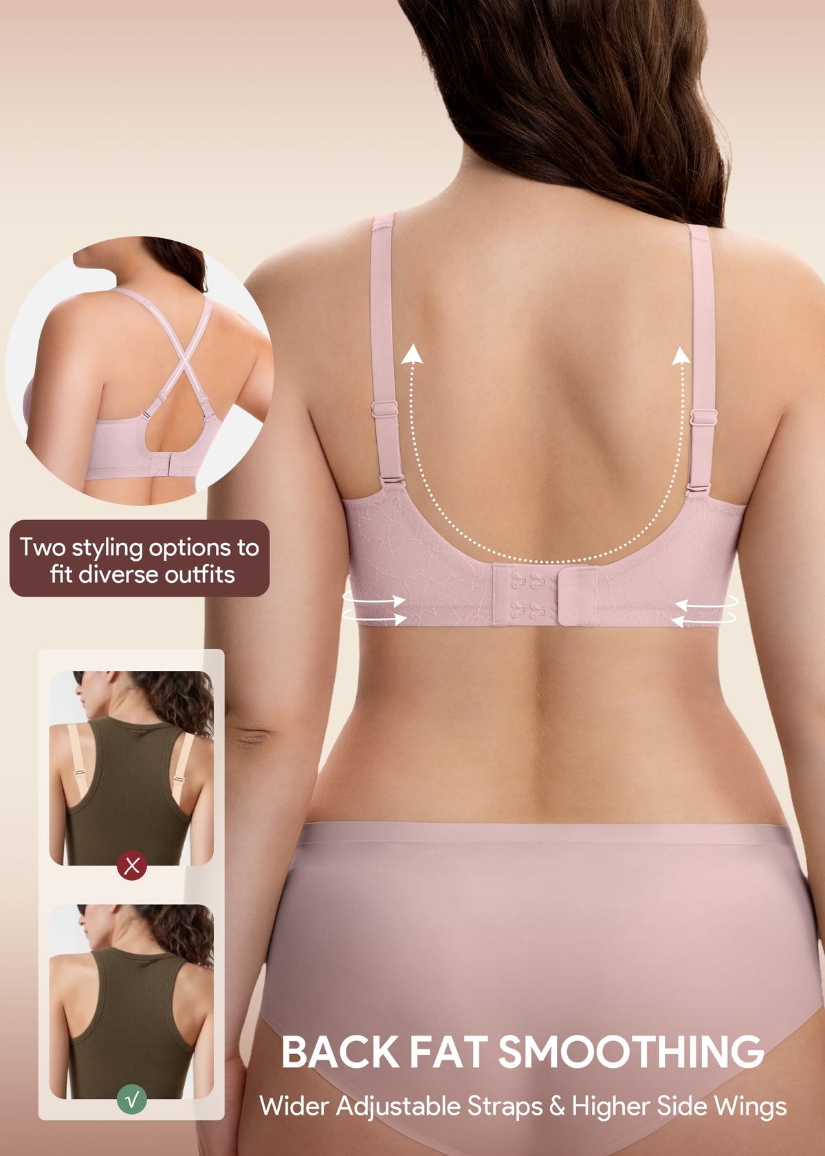 HBselect Jelly Bras for Women Wireless Seamless Comfort Full Coverage Bra