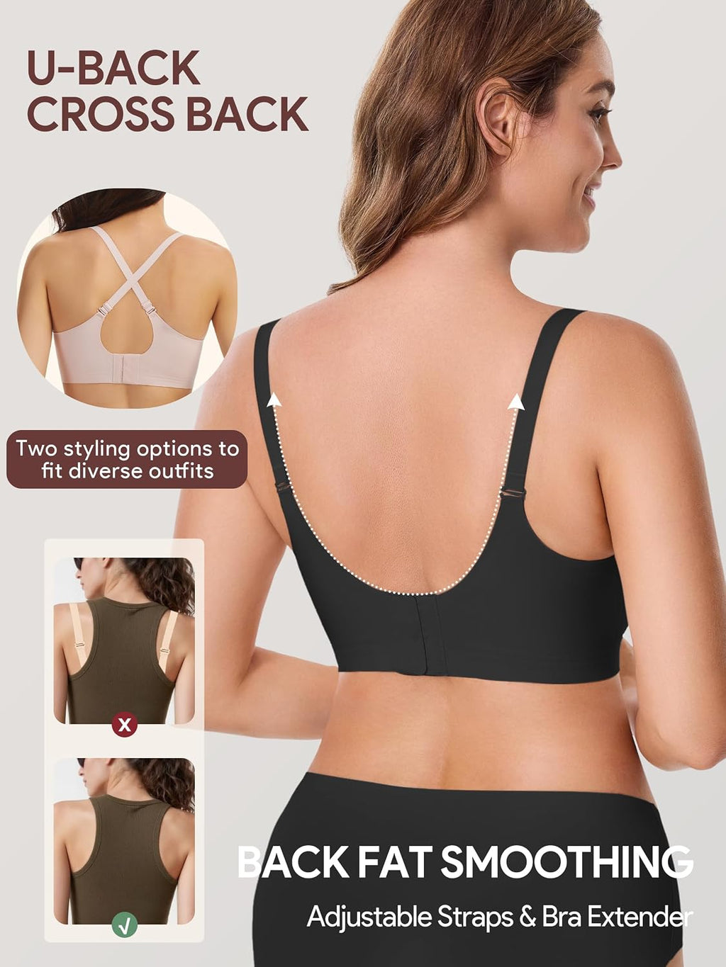 HBselect Nursing Bras for Breastfeeding Comfort Jelly Seamless Nursing Bra