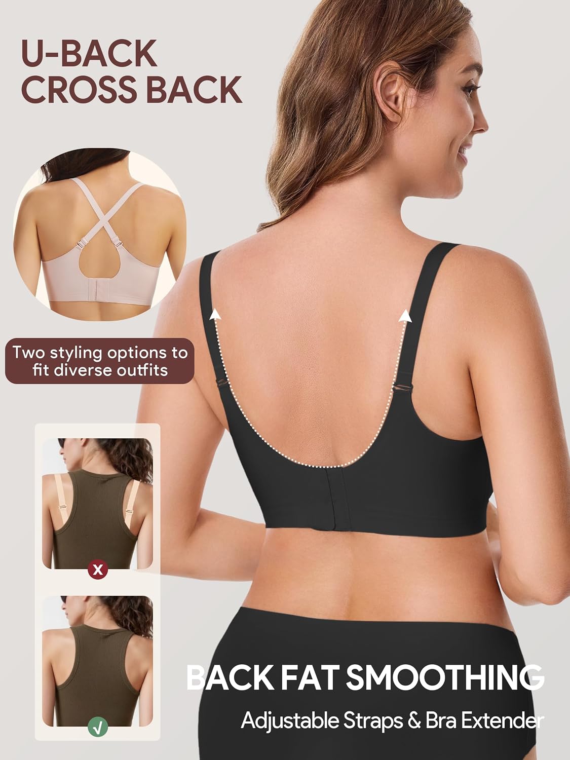 HBselect Nursing Bras for Breastfeeding Comfort Jelly Seamless Nursing Bra