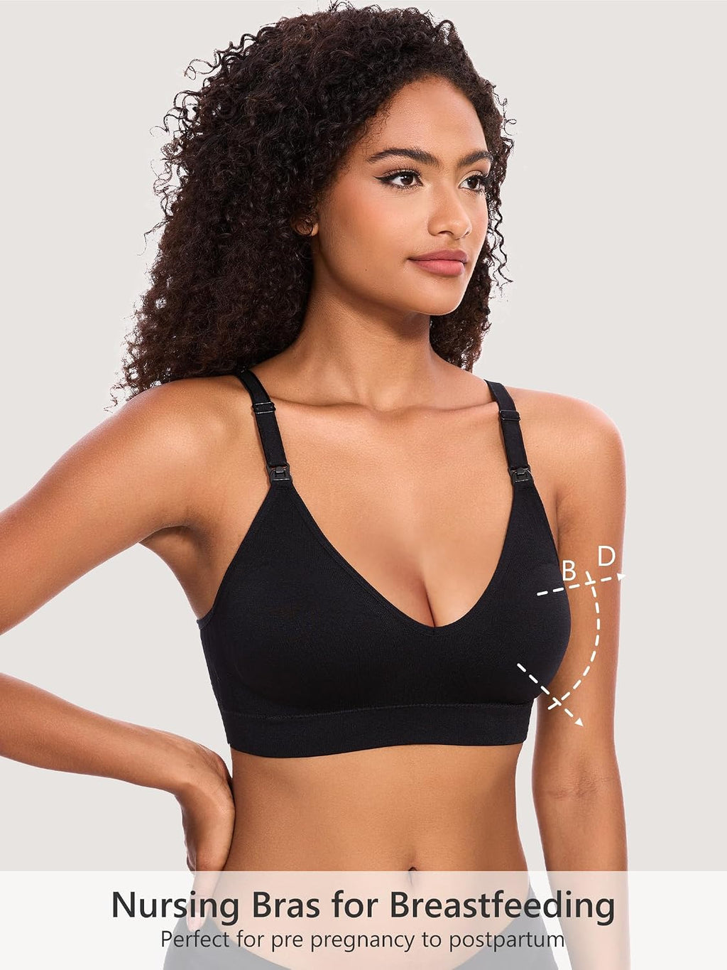 HBselect Nursing Bras for Breastfeeding 5Pack Women Maternity Bras