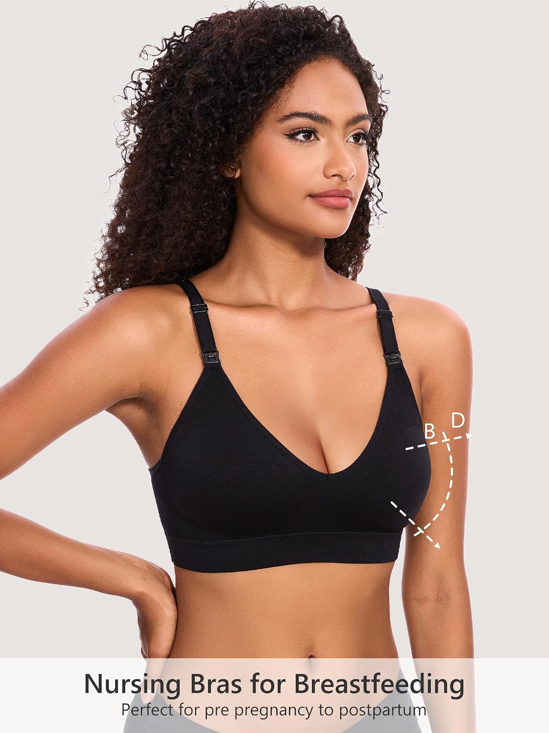 HBselect Nursing Bras for Breastfeeding 5Pack Women Maternity Bras