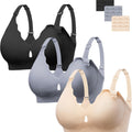 HBselect Nursing Bras for Breastfeeding 3 Pack Women Maternity Jelly Bras