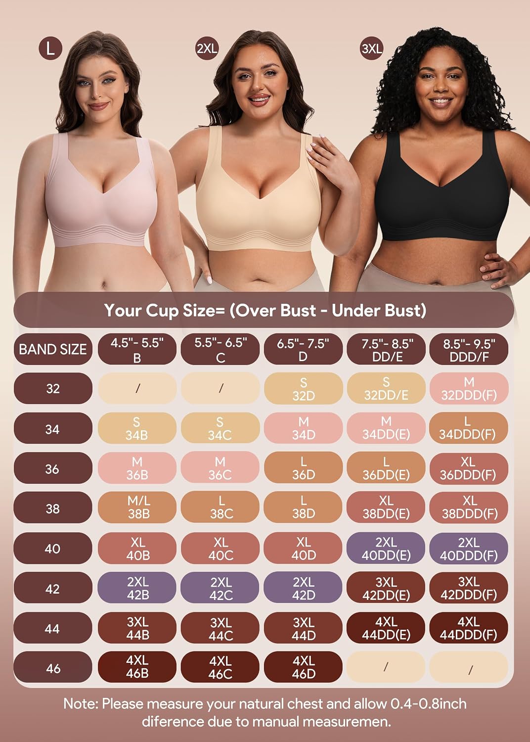 HBselect Jelly Bras for Women Plus Size Pullover Wireless Full Coverage Bra