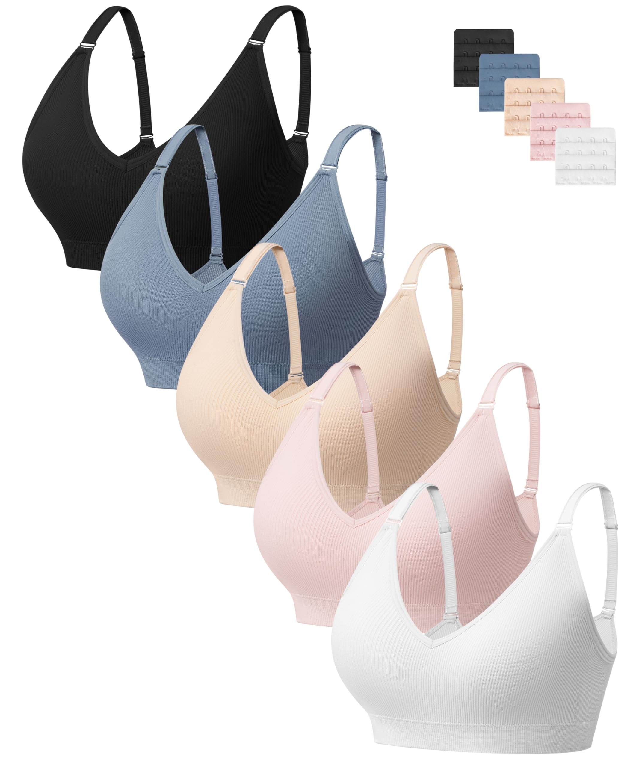 HBselect Bras for Women Comfort Wireless Deep-V Bralettes T Shirt Bras Tank