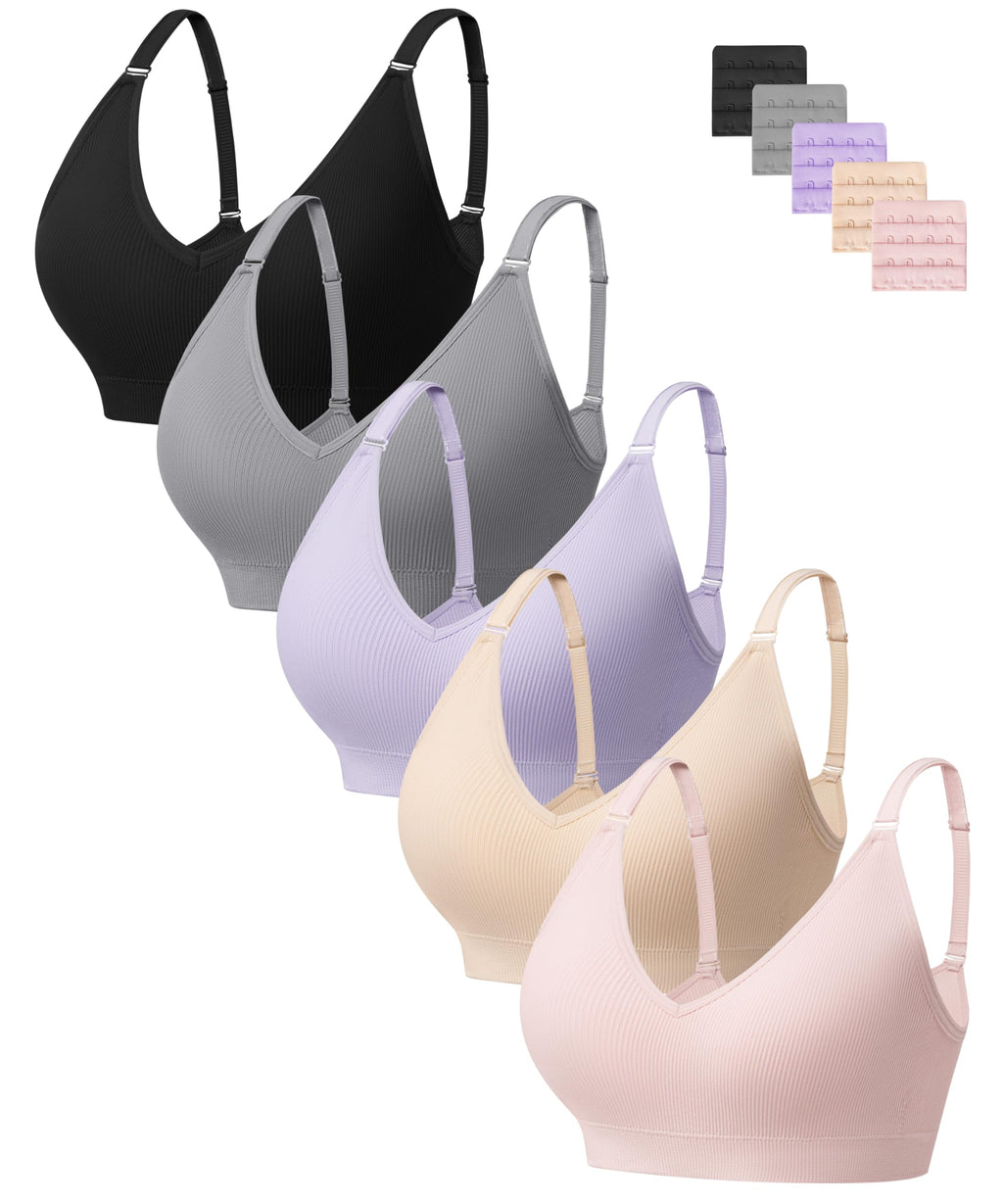 HBselect Bras for Women Comfort Wireless Deep-V Bralettes T Shirt Bras Tank