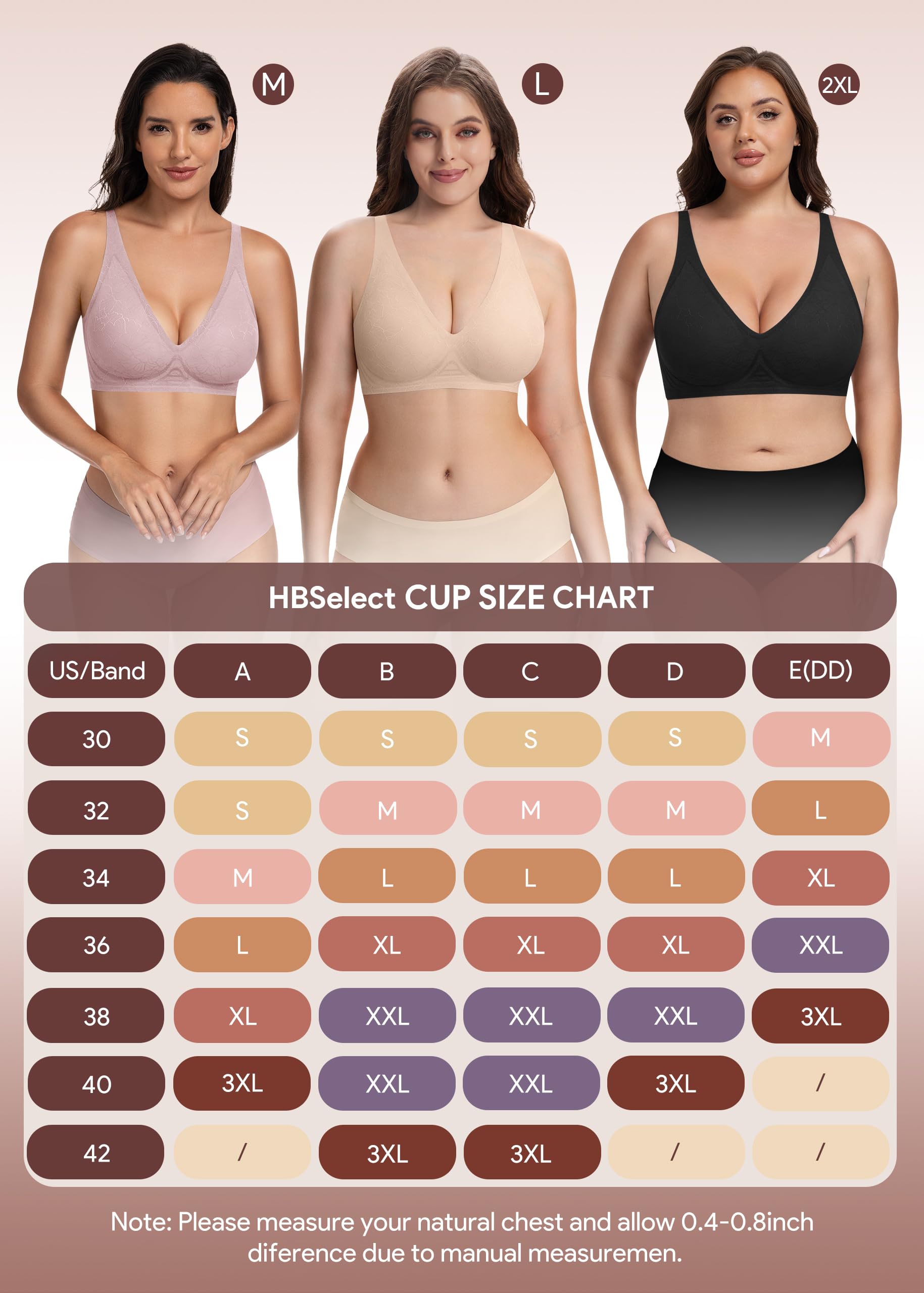 HBselect Jelly Bras for Women Wireless Seamless Comfort Full Coverage Bra