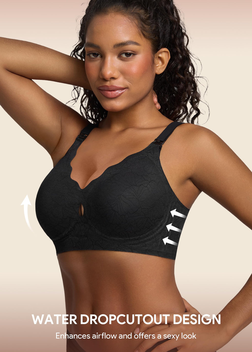 HBselect Nursing Bras for Breastfeeding 3 Pack Women Maternity Jelly Bras