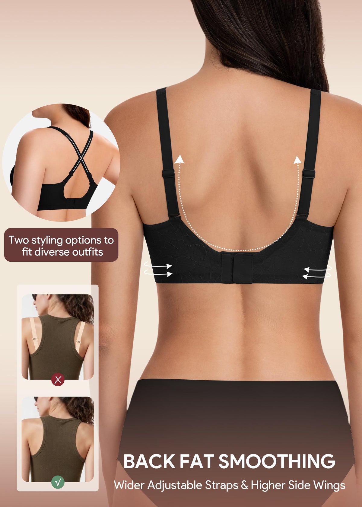 HBselect Jelly Bras for Women Wireless Seamless Comfort Full Coverage Bra