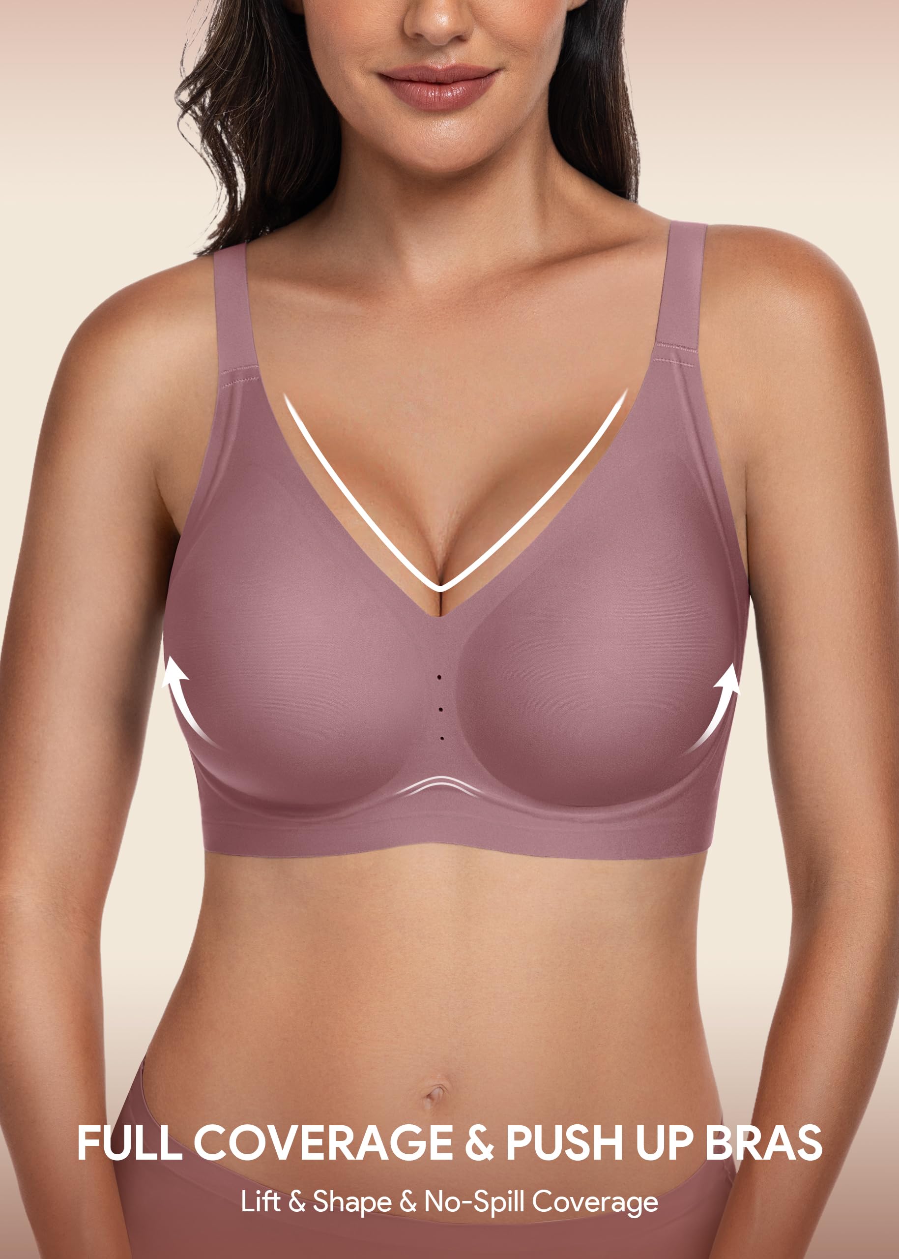 HBselect Jelly Bras for Women Wireless Seamless Comfort Full Coverage Bra