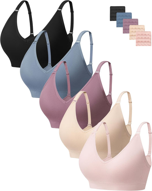 HBselect Bras for Women Comfort Wireless Deep-V Bralettes T Shirt Bras Tank