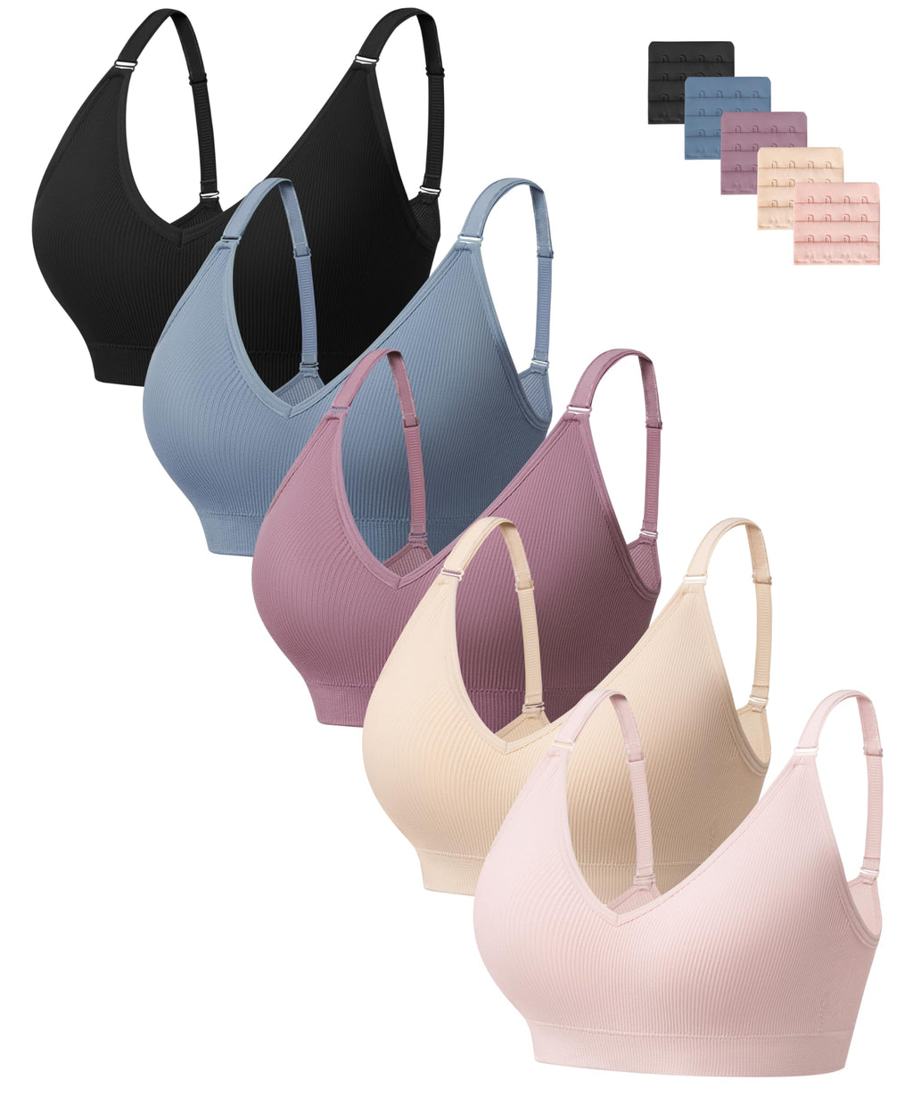 HBselect Bras for Women Comfort Wireless Deep-V Bralettes T Shirt Bras Tank