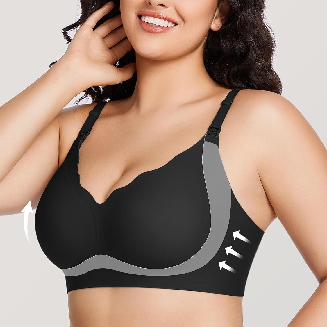 HBselect Nursing Bras for Breastfeeding Comfort Jelly Seamless Nursing Bra