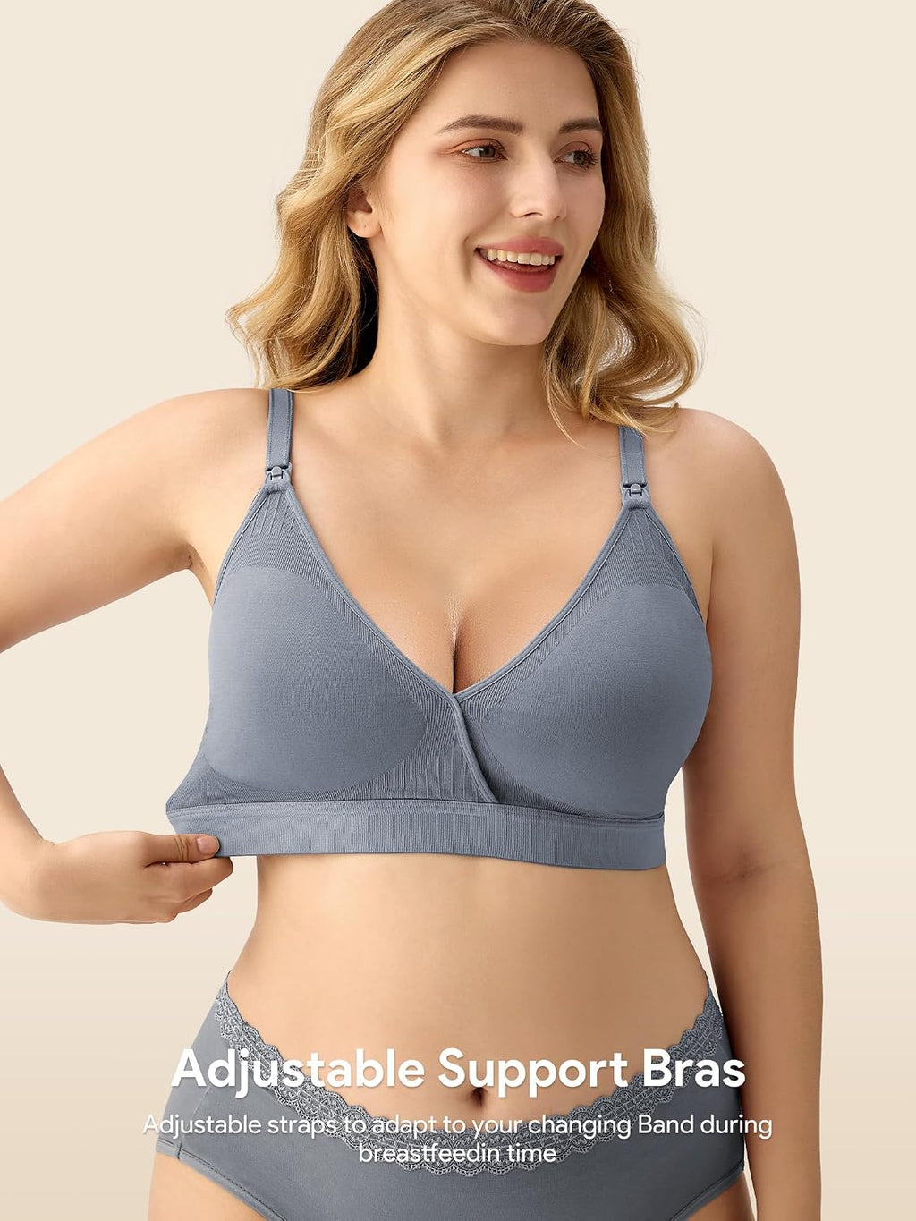 HBselect Nursing Bras for Breastfeeding, Seamless Maternity Bra Wireless