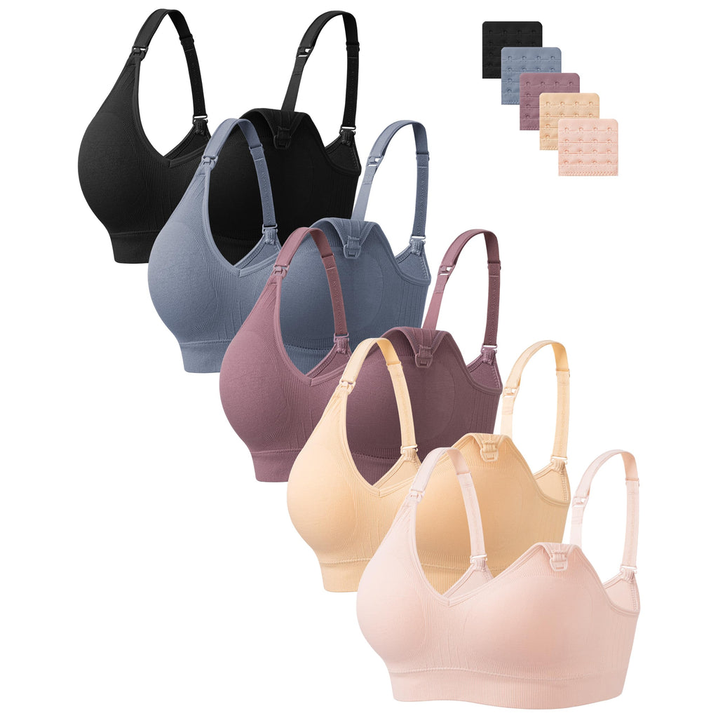 HBselect Nursing Bras for Breastfeeding 5Pack Women Maternity Bras