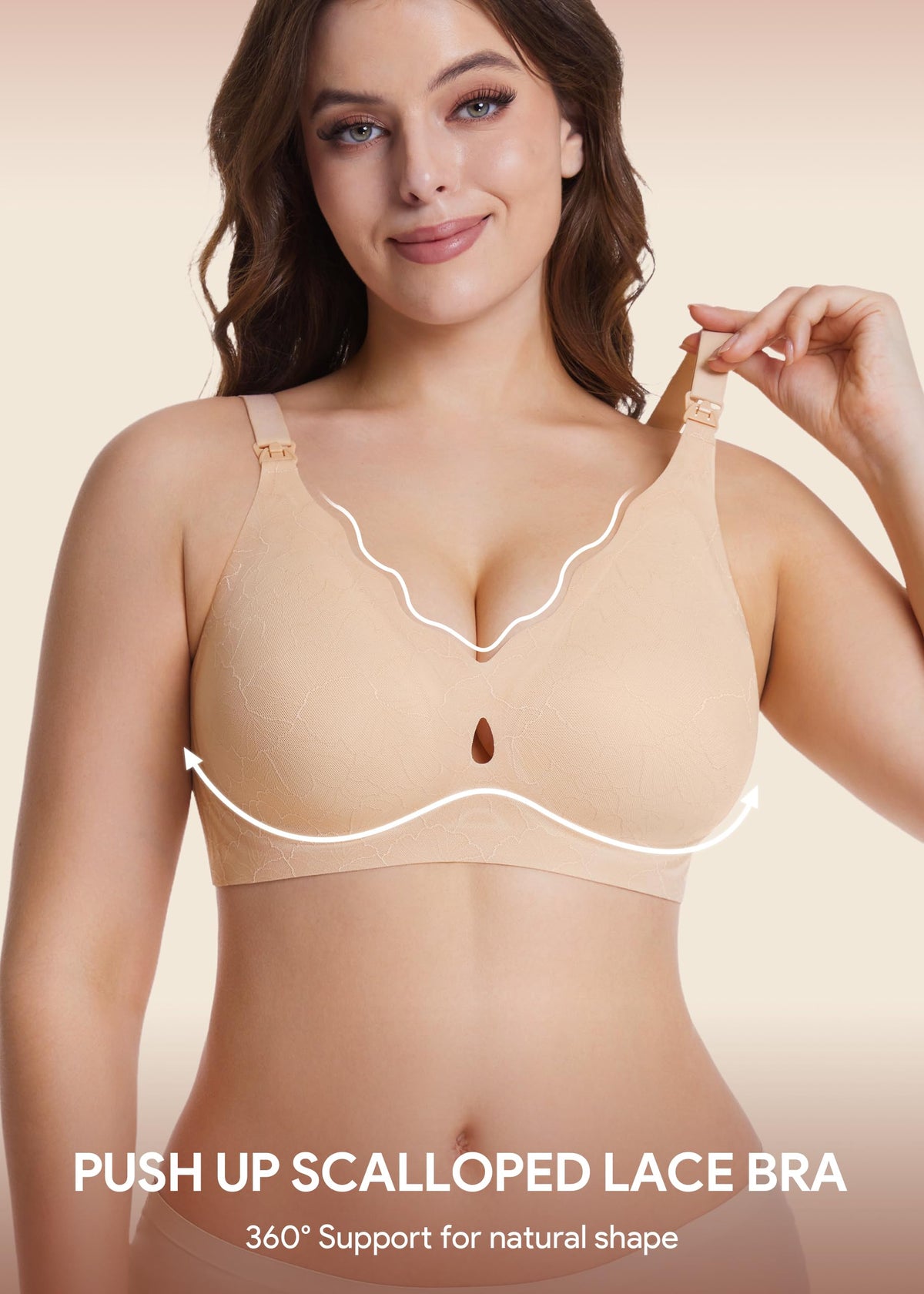 HBselect Nursing Bras for Breastfeeding 3 Pack Women Maternity Jelly Bras