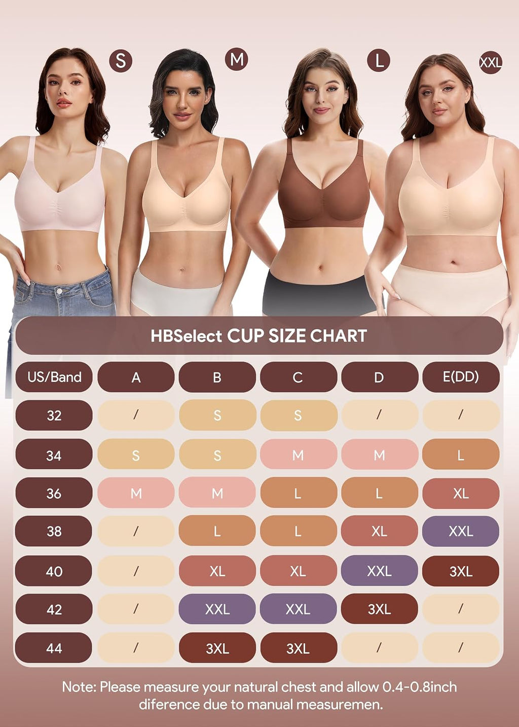 HBselect Jelly Bras for Women Seamless Push Up Wireless Tshirts Bralettes
