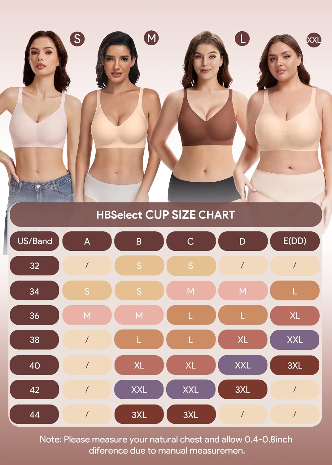 HBselect Jelly Bras for Women Seamless Push Up Wireless Tshirts Bralettes