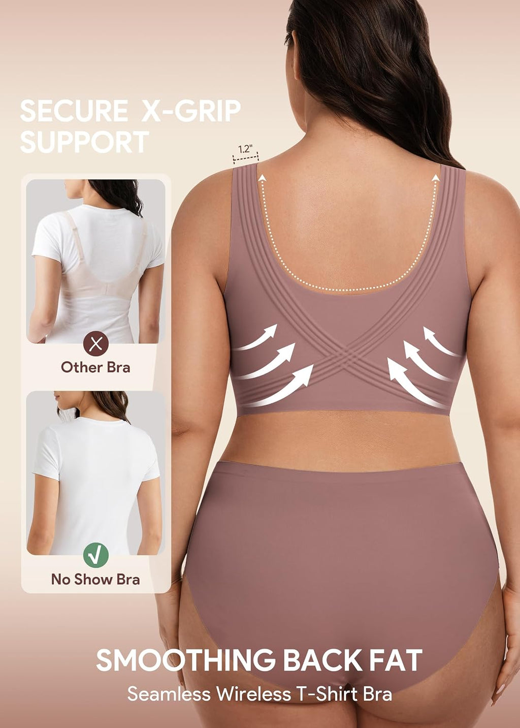 HBselect Jelly Bras for Women Plus Size Pullover Wireless Full Coverage Bra