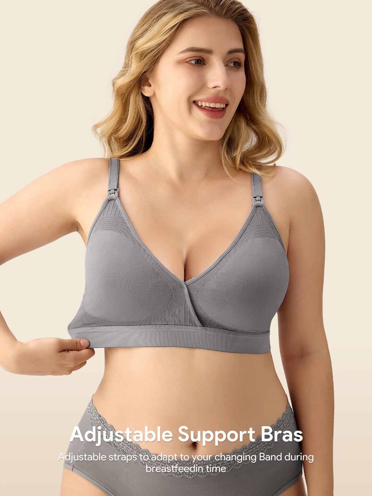 HBselect Nursing Bras for Breastfeeding, Seamless Maternity Bra Wireless