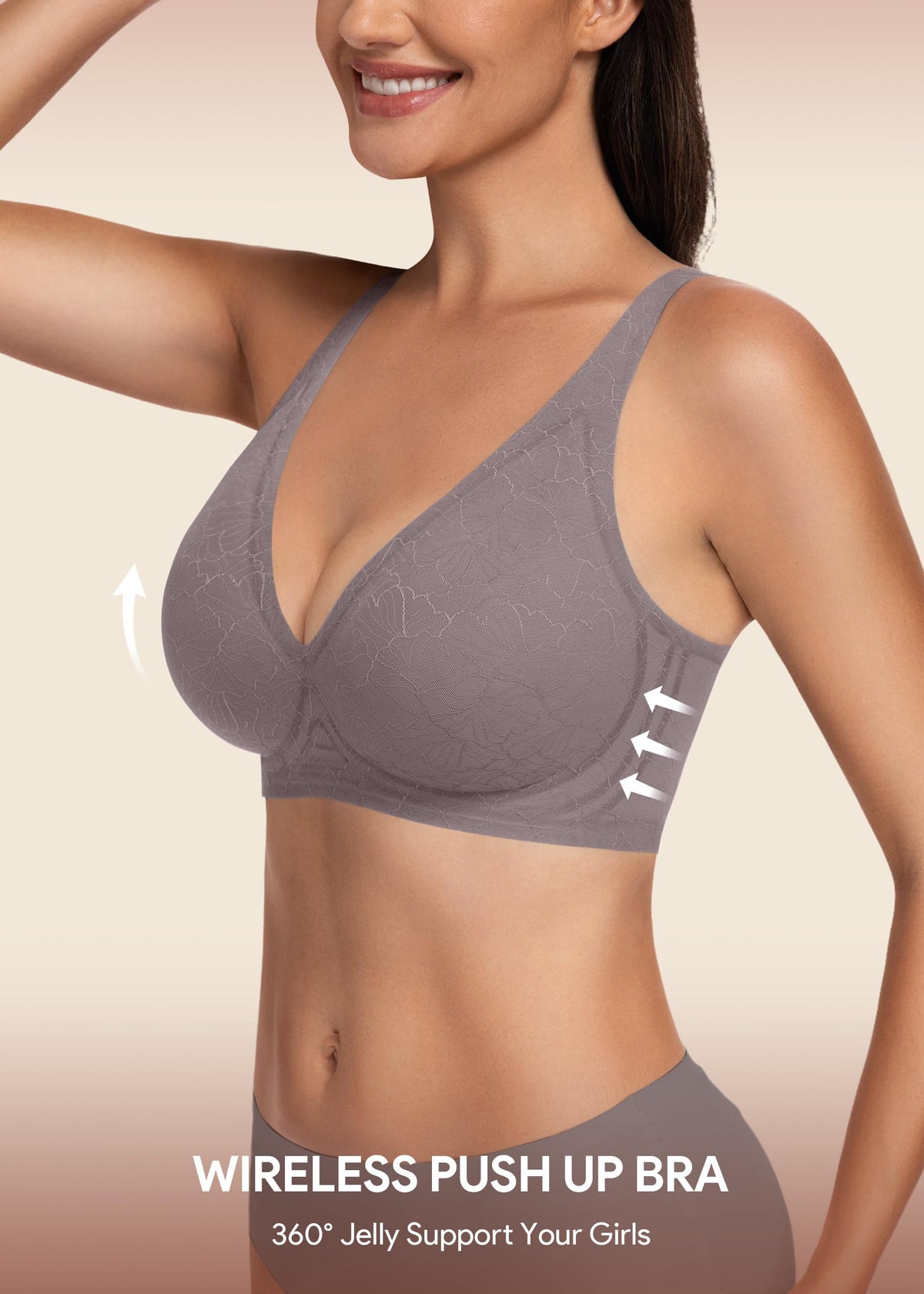 HBselect Jelly Bras for Women Wireless Seamless Comfort Full Coverage Bra