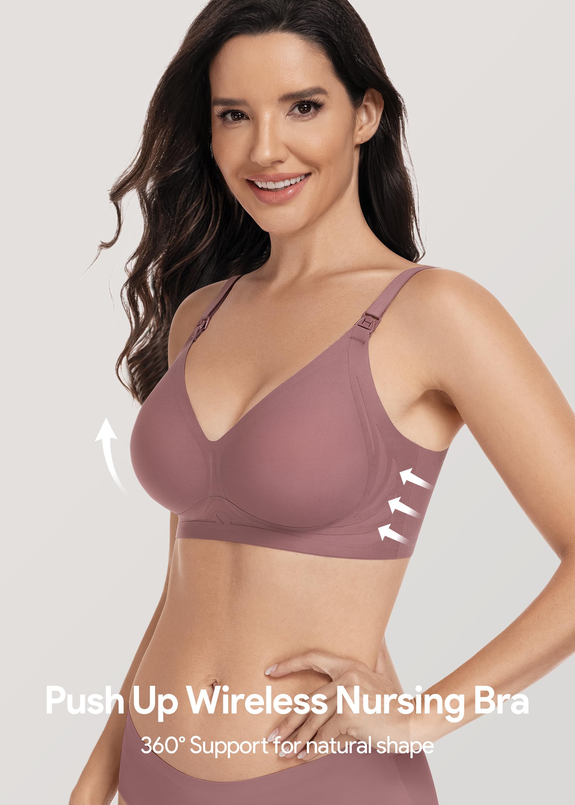 HBselect Nursing Bras for Breastfeeding 3 Pack Women Maternity Jelly Bras