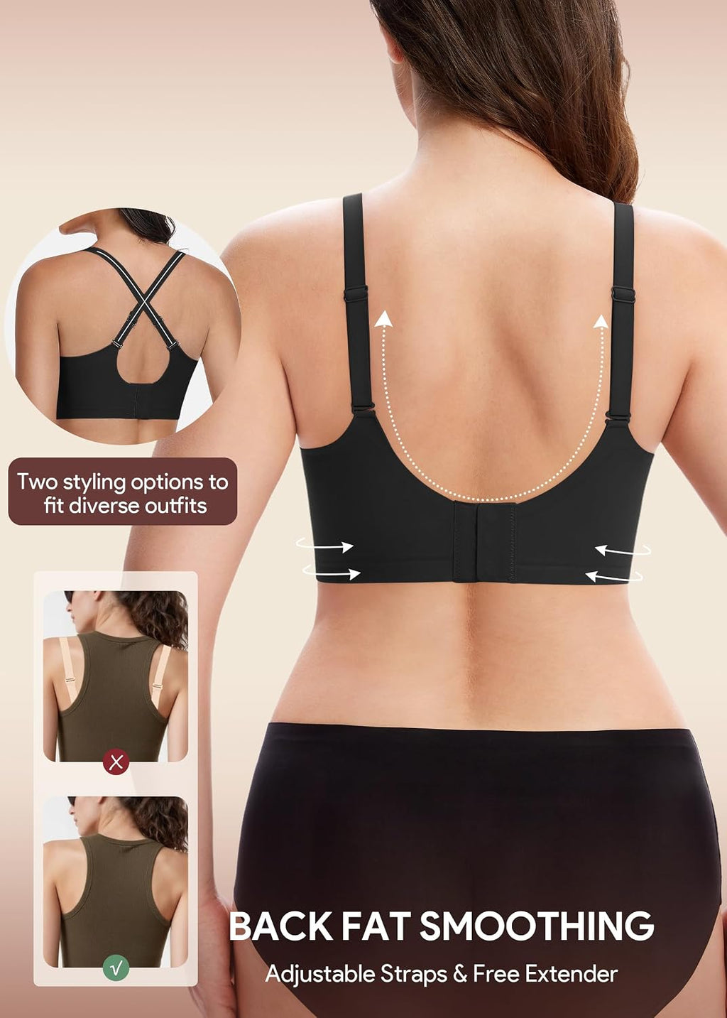 HBselect Jelly Bras for Women Seamless Push Up Wireless Tshirts Bralettes