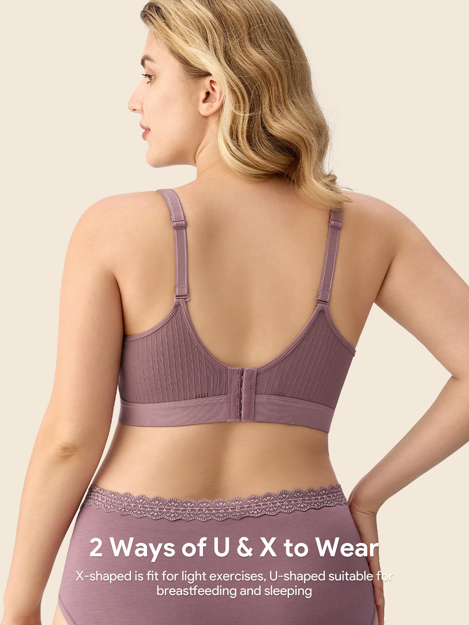 HBselect Nursing Bras for Breastfeeding, Seamless Maternity Bra Wireless