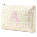 HBselect Initial Makeup Bag for Women Personalized Quilted Cosmetic Bag
